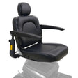 SN2-BLK-2220-54A black swivel seat with armrests shown in color on the Golden Companion HD GC540, rest of the scooter greyed out