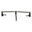 Steering Assembly with Tie Rod for the Razor Ground Force Drifter Go Kart, featuring a black metal bar with several round holes and bolts, designed for OEM replacement in Razor go-karts.