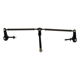 Steering Assembly with Tie Rod for the Razor Ground Force Drifter Go Kart, featuring a black metal bar with several round holes and bolts, designed for OEM replacement in Razor go-karts.