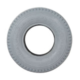 2.80/2.50-4 (9x3) Pneumatic Mobility Tire with C178G Power Edge Sawtooth Tread, featuring a white tire with a black rim and a circular hole in the center, ideal for smoother rides.