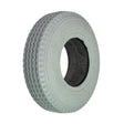 2.80/2.50-4 (9x3) Foam Filled Mobility Tire with C178G Power Edge Sawtooth Tread, close-up showing detailed tread pattern, designed for flat-free, reliable use on various surfaces.