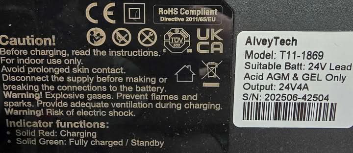 24 Volt 4.0 Amp PF2404SL On-Board Battery Charger for Jazzy 1103, 1113, 1133, & 1143 Power Chairs (ELECHG1018)