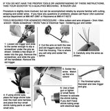 Razor Variable Speed 4-Wire Thumb Throttle for Razor E300, Version 1 electric scooters, shown with an instruction manual detailing the wire connections and compatibility information.