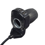Currie 36 Volt 5 Pin Twist Grip Diagnostic Throttle for Schwinn, GT, IZIP, eZip, & Mongoose Scooters (TH-XH2DL-003A) showing close-up of the black grip with attached cord.
