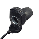 Currie 36 Volt 5-Pin Twist Grip Throttle & Controller Bundle for Schwinn, eZIP, GT, IZIP, & Mongoose Scooters, featuring a close-up of the black 5-pin connector and throttle assembly with visible wiring.