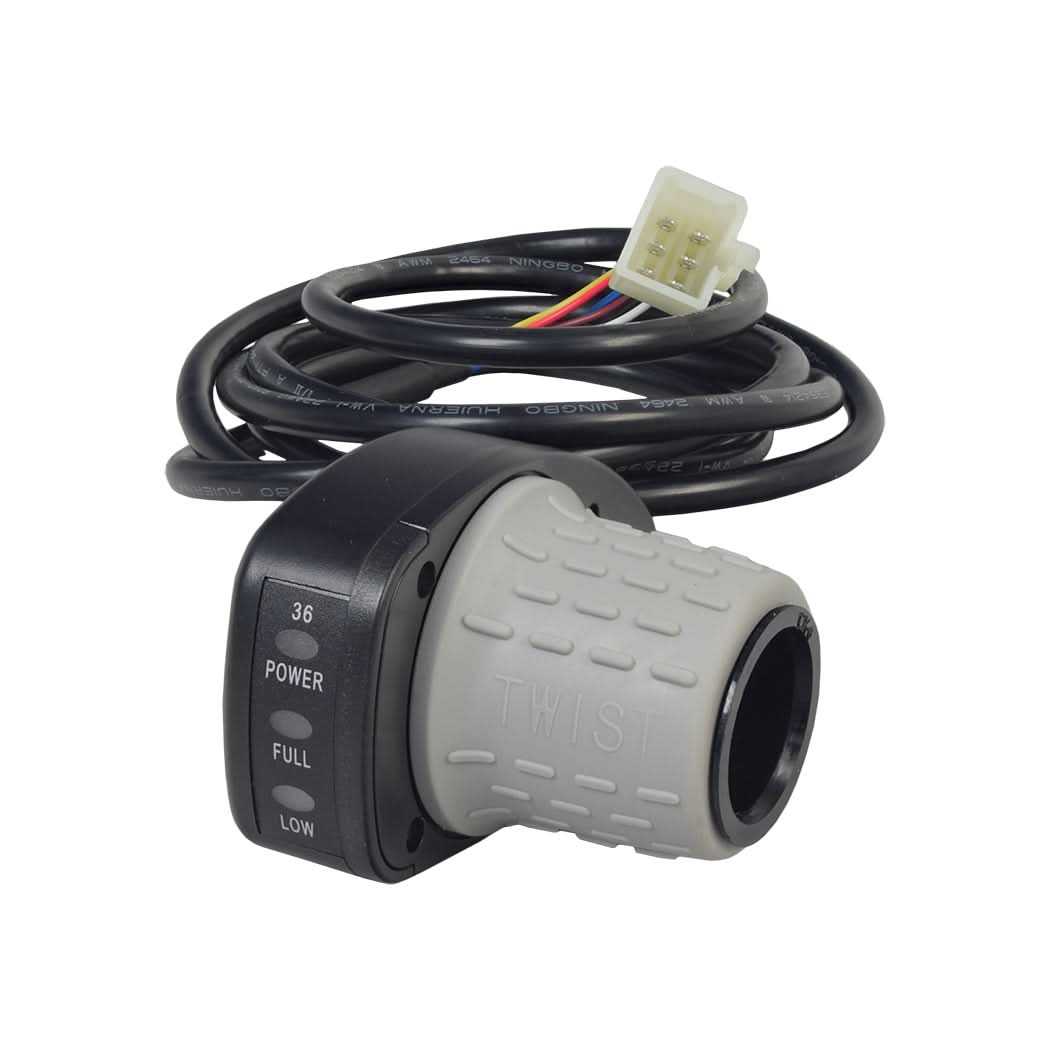 Close-up of the 201C6-3A / HB2430TYD-FS Razor 6-Wire Throttle & Controller Bundle, showing the intricate wiring and connector details, a replacement for CT-201C6 control modules.
