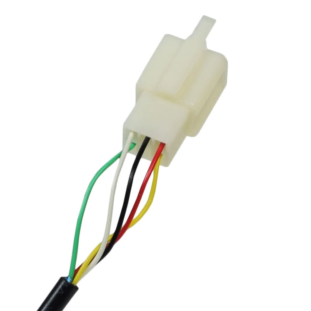 Foot Pedal Throttle for the Razor Crazy Cart (Version 5+) & Crazy Cart DLX (Version 1+), featuring a white connector with multiple colorful wires, designed as a direct replacement for the Razor throttle.