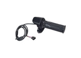 6-Wire Hand Throttle for the Gyroor C3 Electric Bike, featuring a twist-grip hand control, LED display, and cruise control button, shown as a close-up of the handlebar with attached wiring.