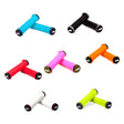 Troy Lee ODI Lock-on Handlebar Grips for Bikes & Scooters, shown in a variety of colors with grooved channels and overmolded flaps, providing 143 mm of hand gripping surface.