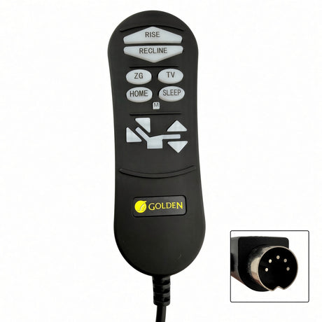 AutoDrive 3.0 hand control for the Golden PR535 series lift chairs, side profile view.