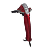 Tiller Assembly with Key for the Rascal 600F & 600T (Used) featuring a red and silver handle and round control knob.