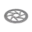Front Brake Disc Rotor for Razor MX500 & MX650 Electric Dirt Bikes; circular metal object with 6 mounting holes, ideal for replacing factory-installed brake discs on Razor MX500 and MX650 models.