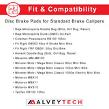 Standard Disc Brake Pads for Standard Brake Calipers (Set of 2) displayed on a card. The set includes two rectangular brake pads suitable for gas-powered mini bikes and scooters.