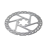 160 mm Disc Brake Rotor for Electric Bicycles shown in close-up, highlighting its circular structure and holes. The rotor is compatible with various electric bike models and fits both front and rear wheel assemblies.
