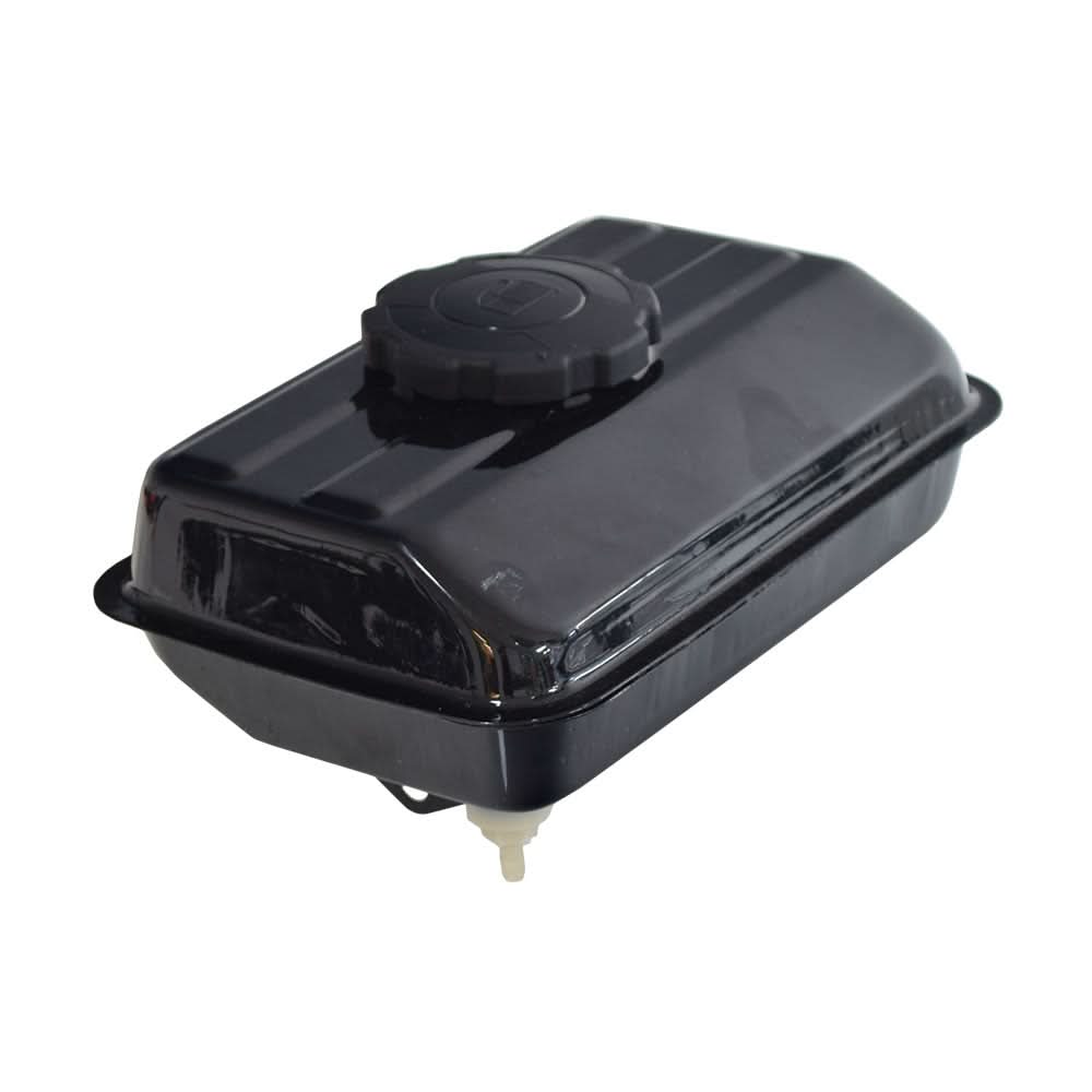 Fuel Tank for the Baja Doodle Bug (Blemished) – A black plastic container with a round cap, featuring minor scratches. Compatible with Baja Blitz, Baja Dirt Bug, and Baja Racer mini bikes.