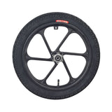 16x2.125 Front Wheel Assembly for the Swagtron EB7 Elite Commuter Electric Bicycle featuring a 6-spoke rim, pneumatic tire, inner tube with Schrader valve stem, and pre-installed 6200RS bearings.