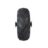 Rear Wheel Assembly for the Massimo MM-MB100 Mini Bike, featuring a steel rim, 145-70-6 tubeless pneumatic tire with directional V tread, and preinstalled 6201RS bearings.