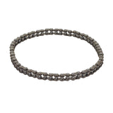 56 Link #25 Chain close-up, showcasing rugged metal links designed for MotoTec MT-MR Mini Racer V2, Razor Ground Force, and Ground Force Drifter, with 1/4 pitch for durability.
