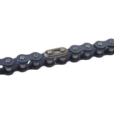 90 Link 420 Chain with visible metal links and screws, ideal for pit bikes, gas scooters, motorcycles, ATVs, go karts, and dirt bikes. Perfect replacement for Baja MB165 or MB200 Mini Bike.