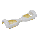 Body Panel Set for Self Balancing Hoverboards: White plastic panels with holes, designed to fit 6.5 wheel hoverboards. Includes two upper and two lower panels for left and right sides.