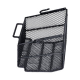 Wire Basket for the Merits Cruiser Q (S538/S548) Mobility Scooter: a close-up of a black mesh basket with handles, designed to fit the Pioneer 1 and Pioneer 2 models for convenient storage.