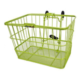 Lift-Off Wire Basket with Mesh Bottom: A practical pet supply accessory featuring a wire frame with a mesh bottom, designed for easy attachment to bikes or scooters, providing secure storage during rides.