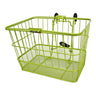 Lift-Off Wire Basket with Mesh Bottom: A practical pet supply accessory featuring a wire frame with a mesh bottom, designed for easy attachment to bikes or scooters, providing secure storage during rides.