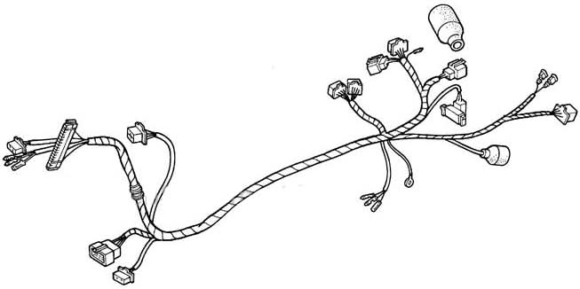 Wire Harness for Honda Helix CN250 (1986-1991 Models) (OEM) shown in a detailed line drawing, illustrating the wire connections and layout.