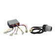 Close-up of the HB2430-TYD6 6-Wire Controller & Throttle Bundle for the Razor E200, Versions 5-12, showing the black circular controller and attached black cable with white electrical connectors.