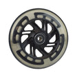 120 mm (5 x 1) Light-Up Caster Wheel for Razor Kick Scooters featuring a black wheel with a white rim and embedded circuits that light up in red, green, and blue when in motion.