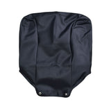 Seat Cover Set for Pride Revo, Sonic, & Go-Go Mobility Scooters: Black leather seat cover set including base and back covers with a snap enclosure and rear pouch.