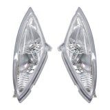 Turn Signal Housing for the Drive Medical ZooMe R3 (R318CS) mobility scooter, featuring a pair of chrome-finished bezels with clear lens pieces, displayed on a white background.