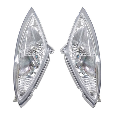 Turn Signal Housing for the Drive Medical ZooMe R3 (R318CS) mobility scooter, featuring a pair of chrome-finished bezels with clear lens pieces, displayed on a white background.