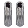 3/8 Lead Foot Steel Axle Pegs for Bikes (Set of 2), shown in close-up, highlighting their knurled, grooved surface. Ideal for BMX stunts, these steel pegs fit 3/8 axles.
