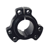 1-1/4 Bore Rear Wheel Hub for Go-Karts & Drift Trikes, a black metal object with pre-drilled holes for bolts arranged in a 2-1/2 circle pattern, suitable for 1-1/4 axles.