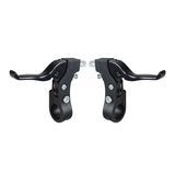 Brake Lever for the Mongoose Expo Freestyle Scooter - A pair of black bicycle brake levers designed for either left or right side configuration, shown without brake cables or additional parts.