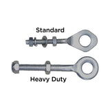 Close-up of ATV & Dirt Bike Chain Adjuster with bolt and nut, suitable for 50cc to 70cc and larger models, featuring a beefy 8 mm diameter shank and M6/M8 threading.
