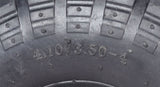 10 Pneumatic Tire Utility Wheel Assembly for Dollies, Wagons, & Carts, featuring a close-up of the knobby tread tire and heavy duty steel hub, ideal for various utility applications.