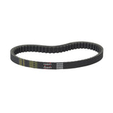 Torque Converter Asymmetric Belt for Coleman KT196 & CK196 Go-Karts, featuring a black belt with white text, close-up of the label, and distinct angles on each side for specific torque converter compatibility.