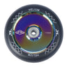 110 mm AO Helium Kick Scooter Wheel, black with a round hollow core center, featuring pre-installed Titen ABEC 9 bearings.