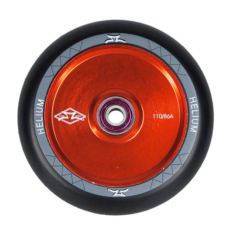 110 mm AO Helium Kick Scooter Wheels featuring a hollow-core design with a round center and pre-installed Titen ABEC 9 bearings, shown individually for mix and match customization.