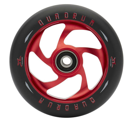 110 mm AO Quadrum Kick Scooter Wheel featuring a 5-spoke design with pre-installed Titen ABEC-7 bearings and a spacer.