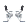 Invacare Style Wheel Lock for Wheelchairs with Detachable Armrests (Set of 2) featuring metal levers with black handles, designed to mount low on the wheelchair frame next to the wheels.