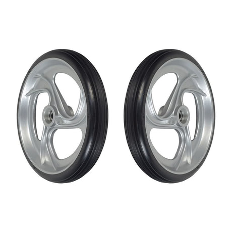 Close-up of the Rear Wheel with Bearing for the Drive Medical Nitro Rollator, showcasing the wheel's detailed structure and bearing assembly. Fits both left and right side configurations for all Nitro series rollators.