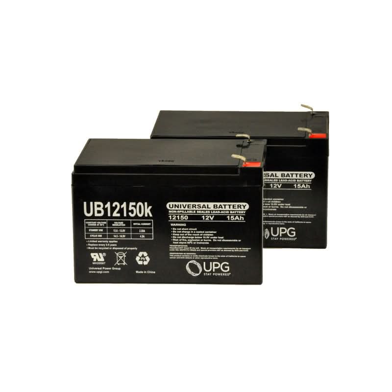 24 Volt Battery Pack for the Go-Go Go-Chair, showing a close-up of a group of black, sealed lead acid batteries designed for easy replacement and reliable performance in power chairs.