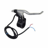 Aluminum Right Side Brake Lever with Wires for scooters, featuring a polished aluminum handle and attached cables. Ideal for electric scooters, dirt bikes, and mini bikes with front brakes.