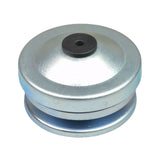 1 Shaft Series 30 Torque Converter Driver Clutch Assembly for Go-Karts & Mini Bikes, featuring a round metal object with a central black circle, essential for horizontal engine drive shafts.