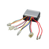 Close-up of the ZK2430HB-FS Throttle & Control Module Bundle for Razor E300, Versions 11 and 13-19, highlighting the connectors, cables, and wires essential for installation and compatibility.