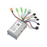 Control Module for the GOTRAX EBE1 Folding Super Sport Bike 16, showcasing a close-up of an electronic device with wires and a motor controller, including a QR code and electrical wiring.