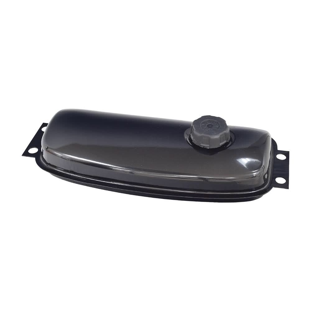 Fuel Gas Tank for 150cc - 250cc Hammerhead Go-Karts: A close-up of a black plastic gas tank with a round cap and spiral design, suitable for various go-karts and dune buggies.